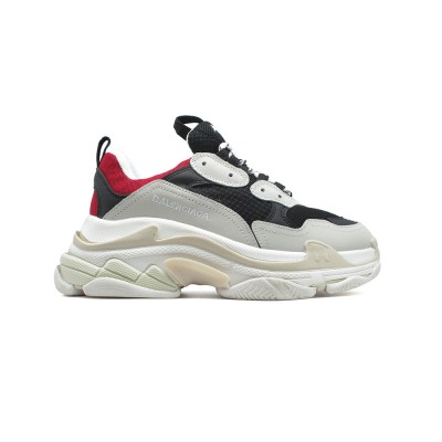 Купить Женские кроссовки Balensiaga Triple S Grey-Black-Red